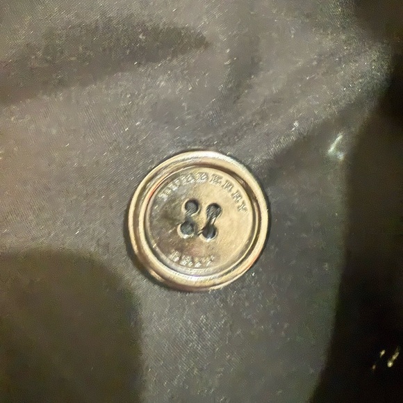 Authentic Burberry Brit Trench Coat Size 4 in Black with Belt & Hood With Rim - Picture 3 of 15